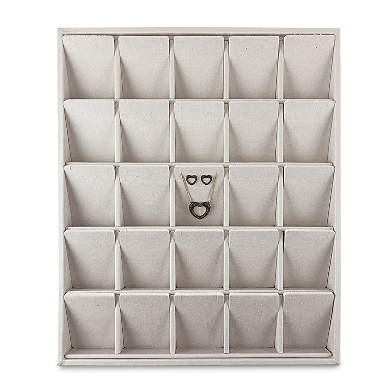 Bandeja G Com 25 Espaços Com Cartelas Verticais Dunny Off White