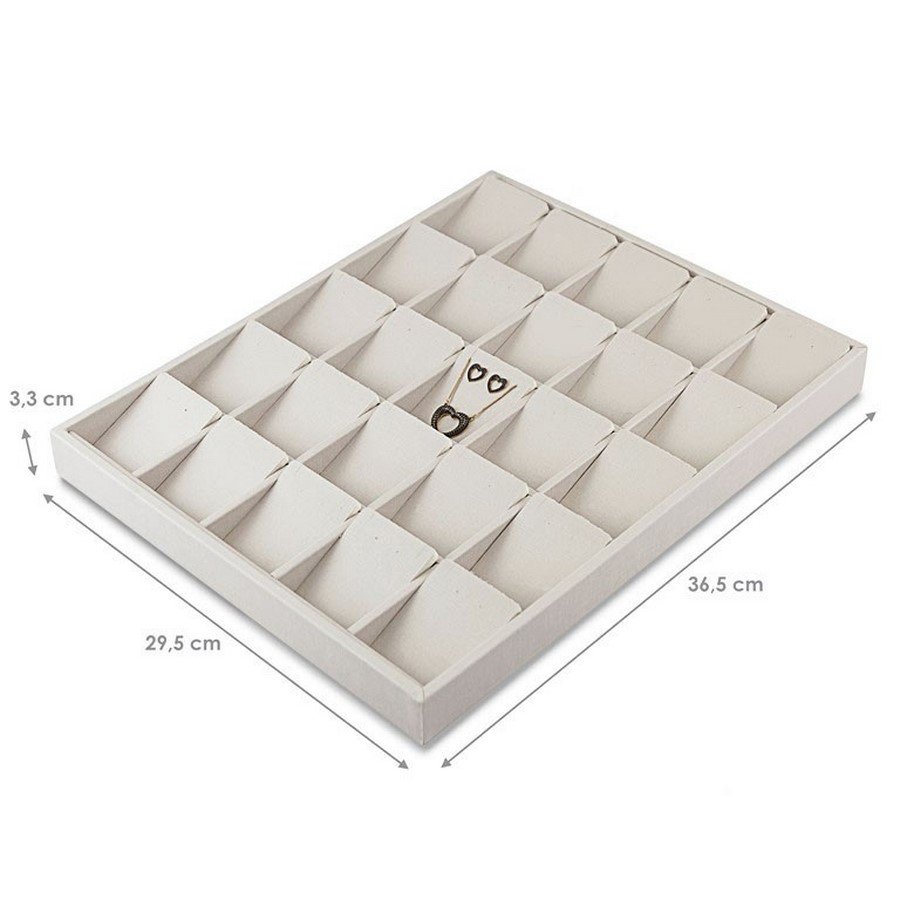 Bandeja G Com 25 Espaços Com Cartelas Verticais Dunny Off White