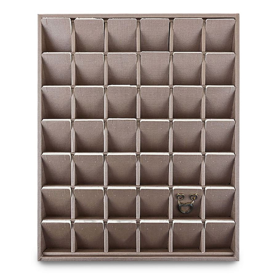 Bandeja Expositora com Cartelas para Joias - 29,5x36,5x3,3. Dunny Capuccino