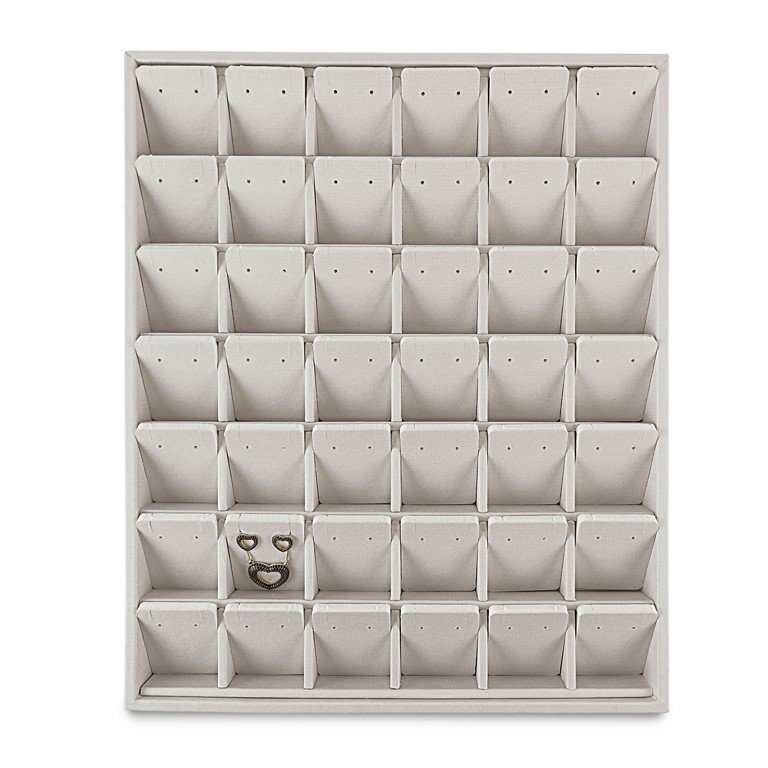 Bandeja Expositora com Cartelas para Joias - 29,5x36,5x3,3. Dunny Off White