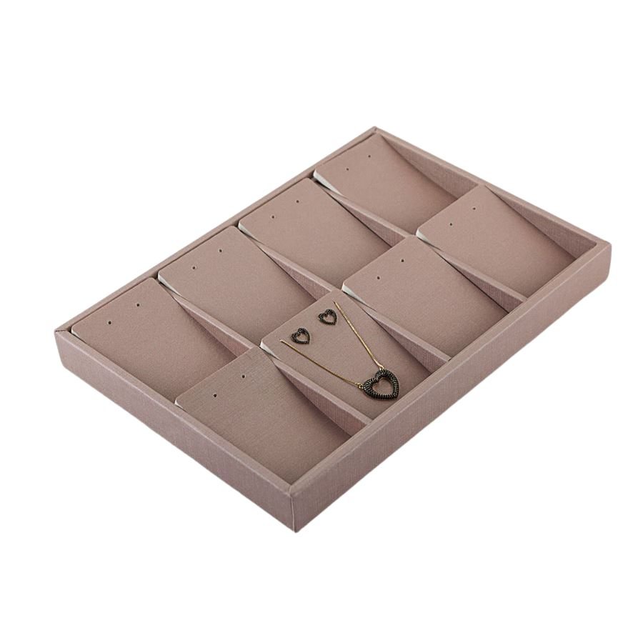 Bandeja Expositora com Cartelas para Jóias- 21,5x29,5x3,3 cm Dunny Rosa Cha