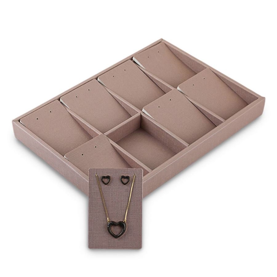 Bandeja Expositora com Cartelas para Jóias- 21,5x29,5x3,3 cm Dunny Rosa Cha