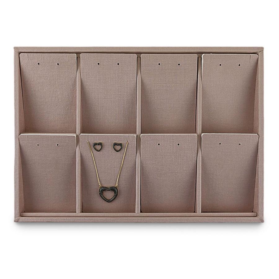 Bandeja Expositora com Cartelas para Jóias- 21,5x29,5x3,3 cm Dunny Rosa Cha