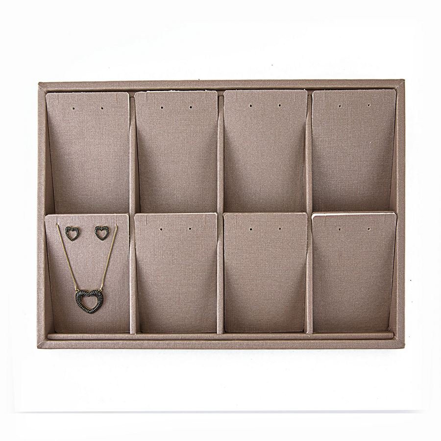 Bandeja Expositora com Cartelas para Jóias- 21,5x29,5x3,3 cm Dunny Capuccino
