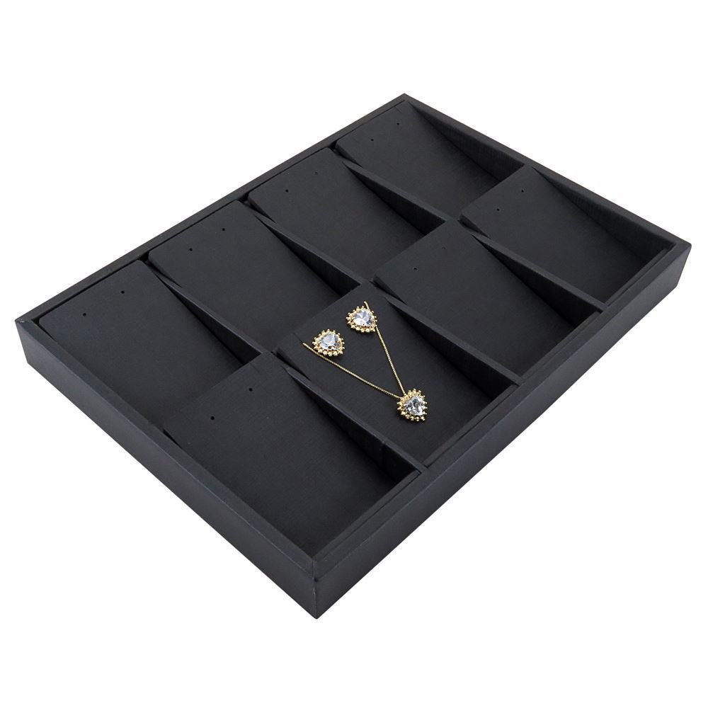 Bandeja Expositora com Cartelas para Jóias- 21,5x29,5x3,3 cm Dunny Preto