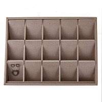 Bandeja Expositora com Cartelas para Joias - 21,5x29,5x3,3 Dunny Capuccino