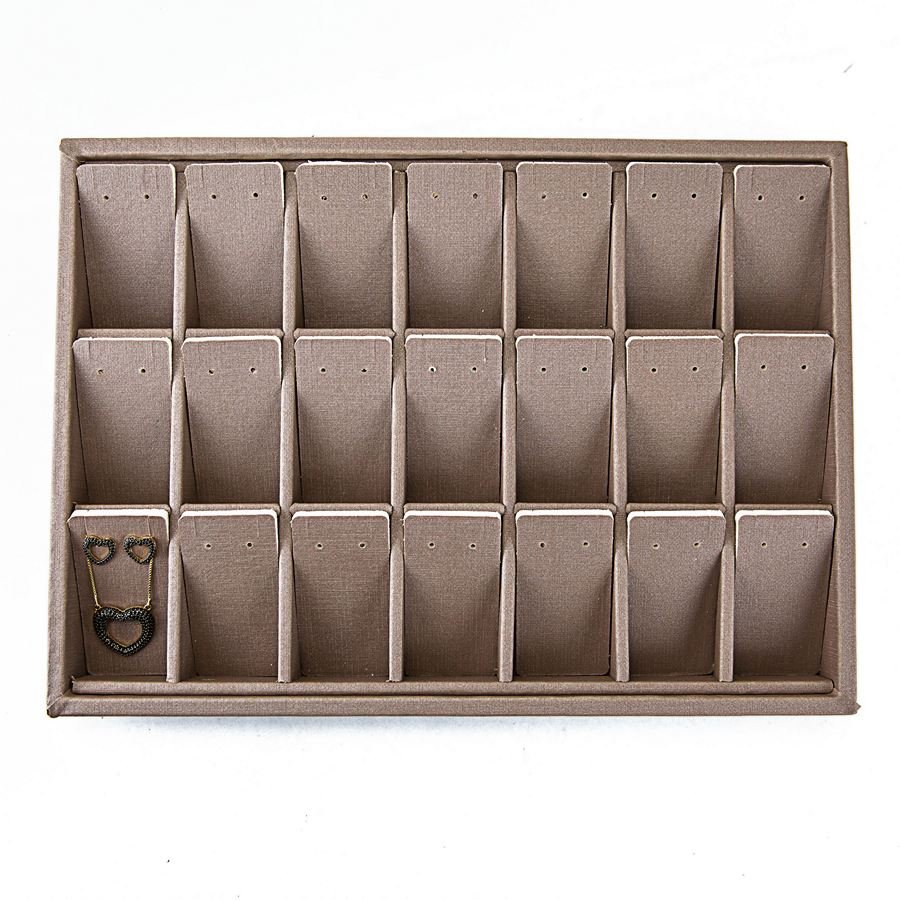 Bandeja Expositora com Cartelas para Joias - 21,5x29,5x3,3. Dunny Capuccino