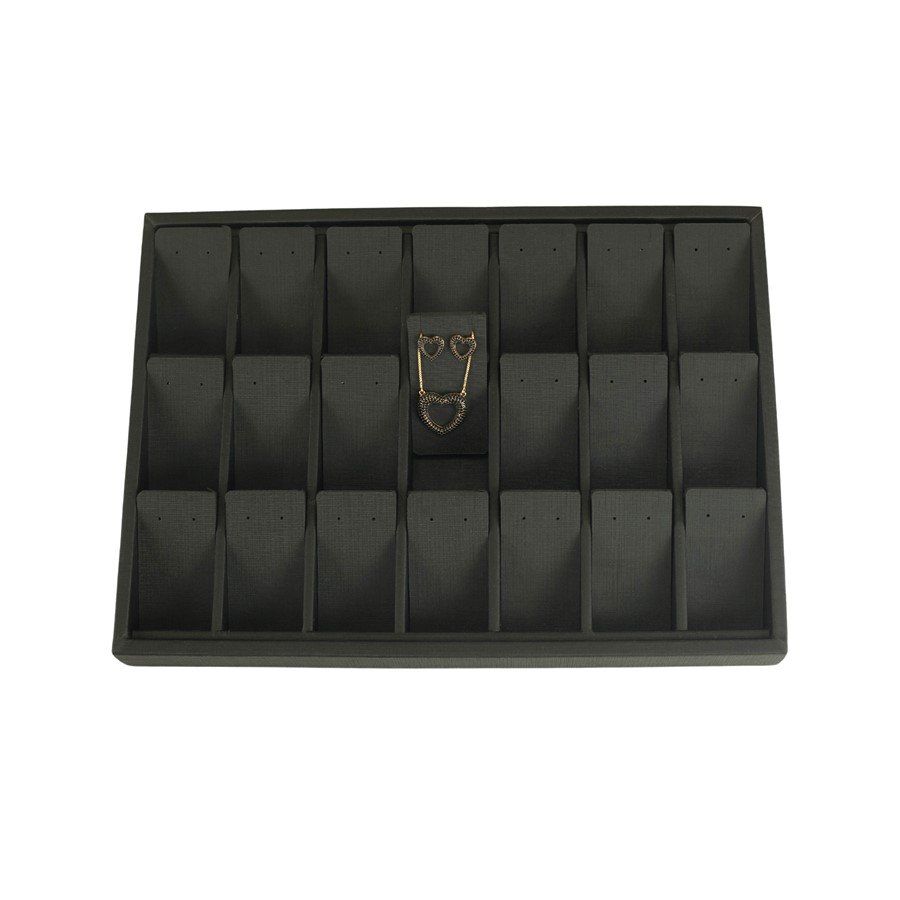 Bandeja Expositora com Cartelas para Joias - 21,5x29,5x3,3. Dunny Preto