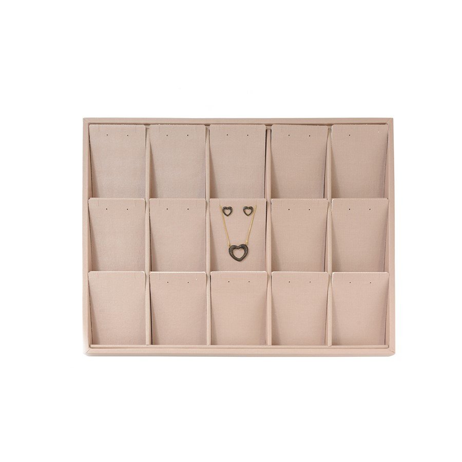 Bandeja Expositora com Cartelas para Joias - 29,5x36,5x3,3. Dunny Rosa Cha