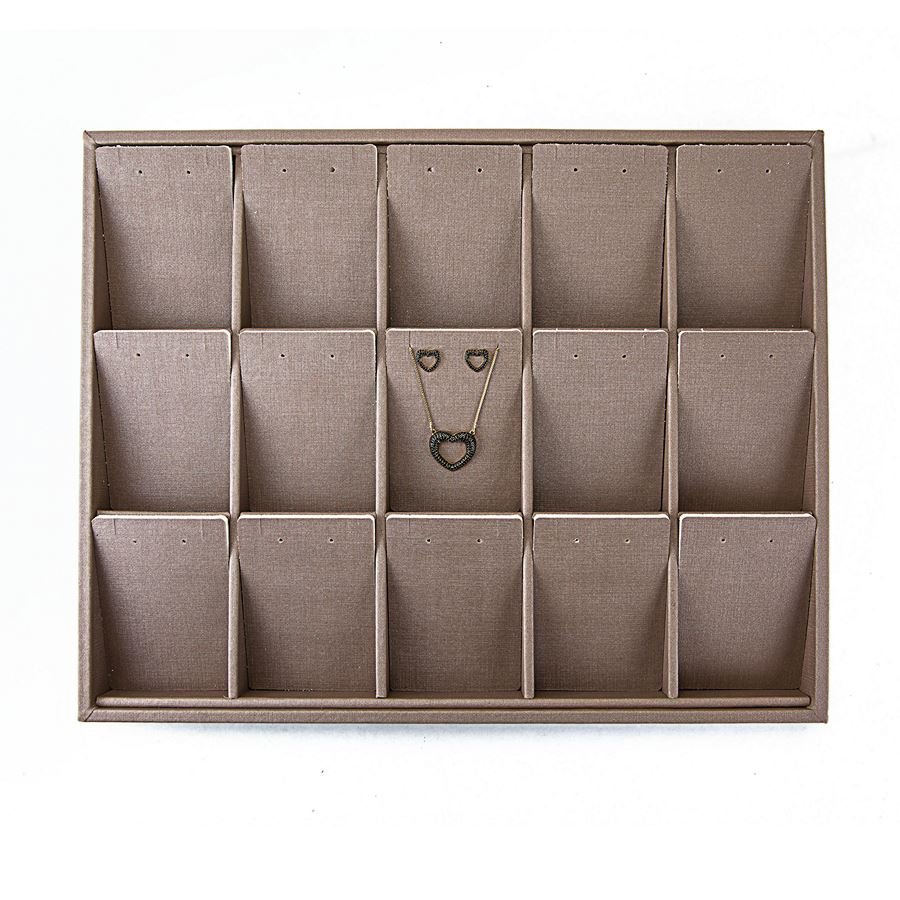 Bandeja Expositora com Cartelas para Joias - 29,5x36,5x3,3. Dunny Capuccino