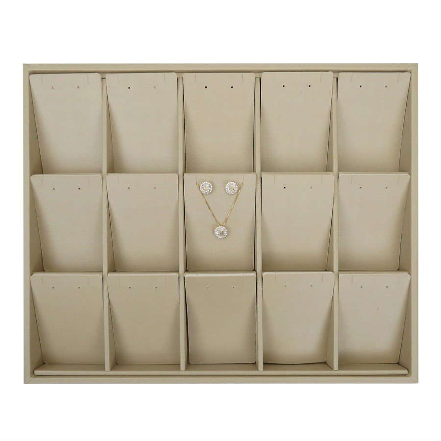 Bandeja Expositora com Cartelas para Joias - 29,5x36,5x3,3. Dunny Champagne
