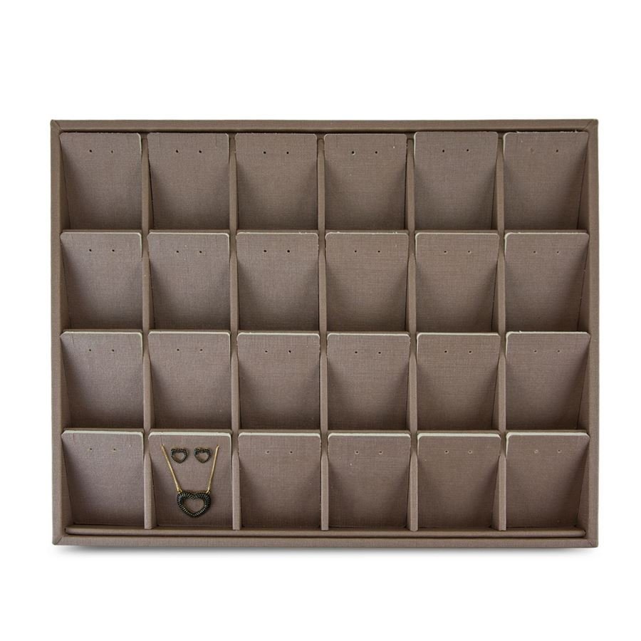 Bandeja Expositora com Cartelas para Joias - 29,5x36,5x3,3. Dunny Capuccino