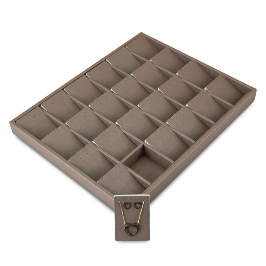 Bandeja Expositora com Cartelas para Joias - 29,5x36,5x3,3. Dunny Capuccino