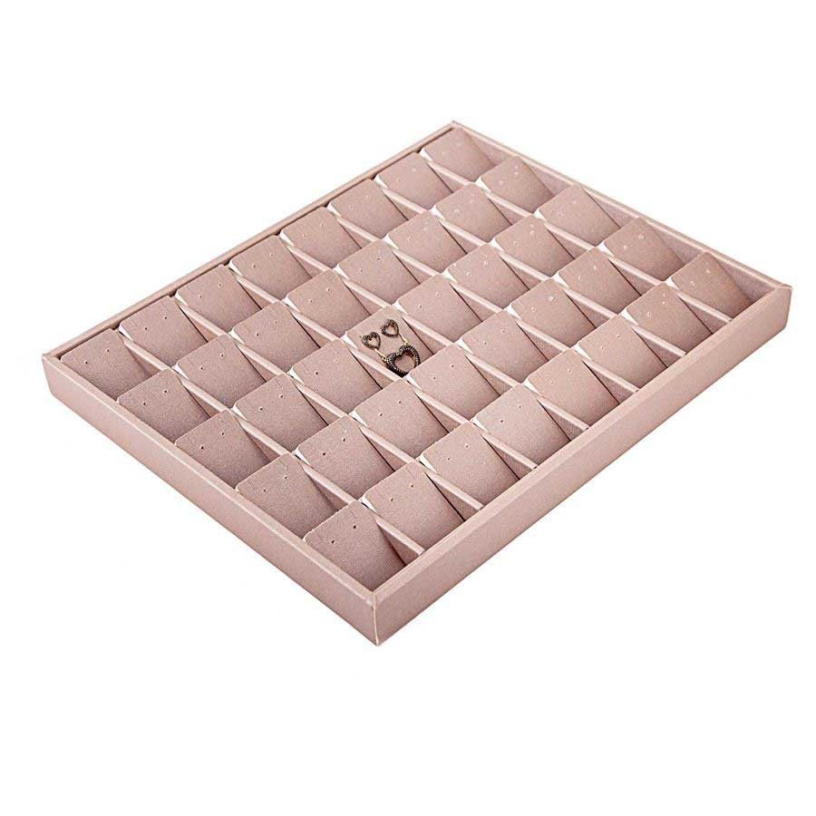 Bandeja Expositora com Cartelas para Joias - 29,5x36,5x3,3. Dunny Rosa Cha