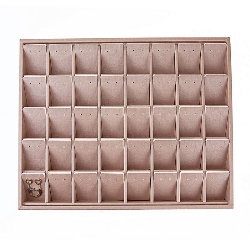 Bandeja Expositora com Cartelas para Joias - 29,5x36,5x3,3. Dunny Rosa Cha