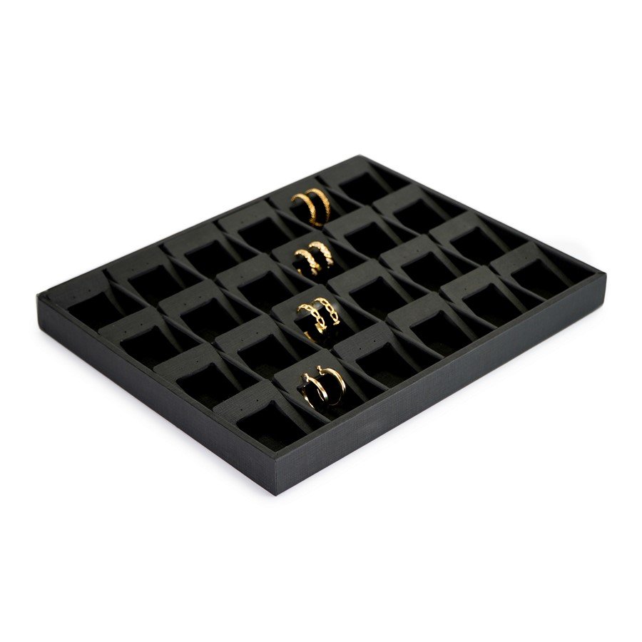 Bandeja Grande Vazada para Brincos e Argolas - 29,5x36,5x3,3 Dunny Preto
