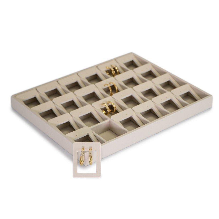 Bandeja Grande Vazada para Brincos e Argolas - 29,5x36,5x3,3 Dunny Off White