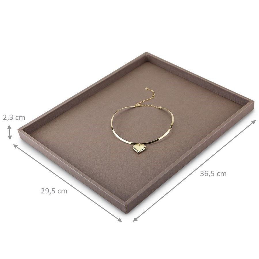 Bandeja Grande Expositora para Jóas - 29,5x36,5x2,3 cm. Dunny Capuccino