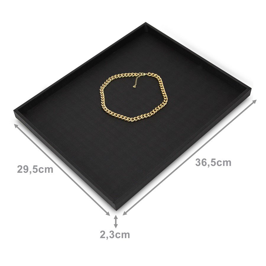 Bandeja Grande Expositora para Jóas - 29,5x36,5x2,3 cm. Dunny Preto