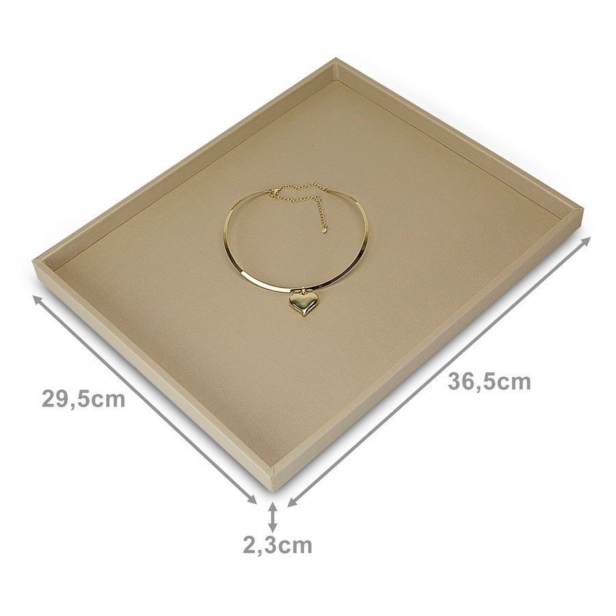 Bandeja Grande Expositora para Jóas - 29,5x36,5x2,3 cm. Dunny Champagne