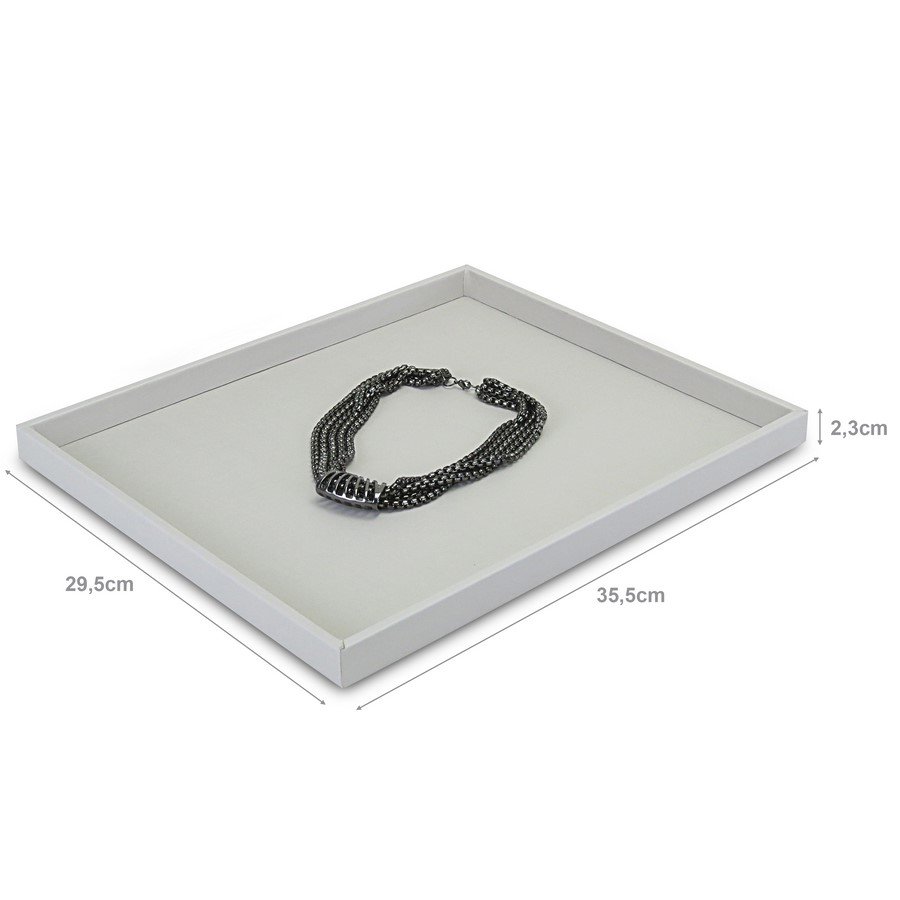 Bandeja Grande Expositora para Jóas - 29,5x36,5x2,3 cm. Dunny Off White