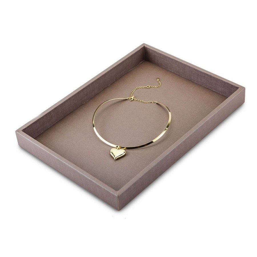 Bandeja Média Expositora para Joias - 21,5x29,4x3,3 cm. Dunny Capuccino