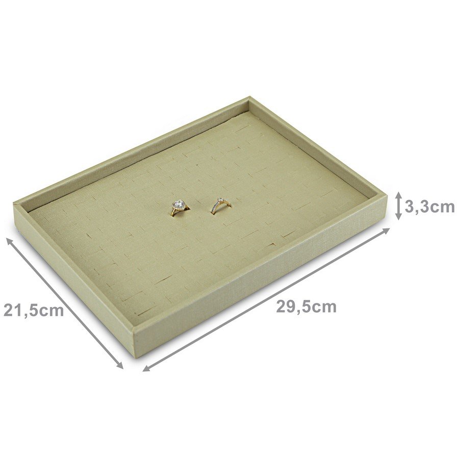 Bandeja Média Expositora para Anéis - 21,5x29,5x3,3 cm. Dunny Champagne