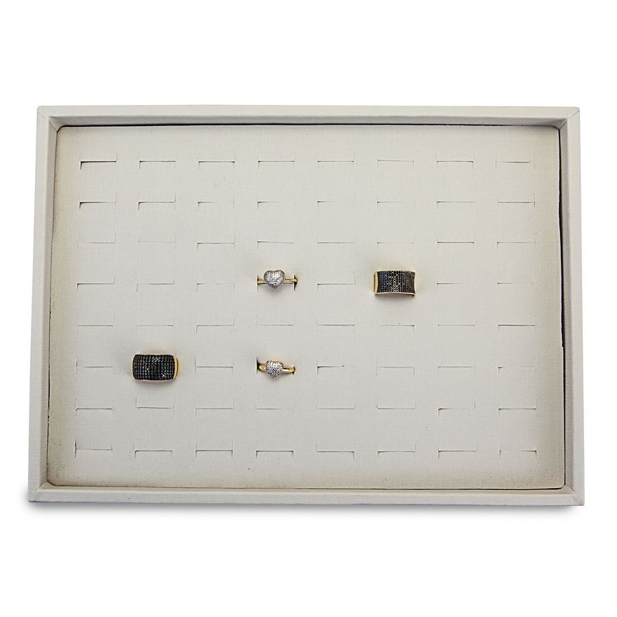 Bandeja Média Expositora para Anéis - 21,5x29,5x3,3 cm. Dunny Off White