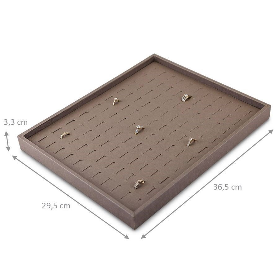 Bandeja Grande Expositora para Anéis - 29,5x36,5x3,3 cm. Dunny Capuccino