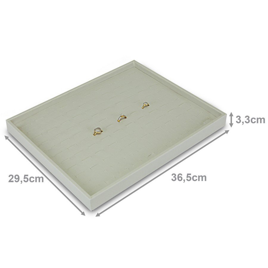 Bandeja Grande Expositora para Anéis - 29,5x36,5x3,3 cm. Dunny Off White