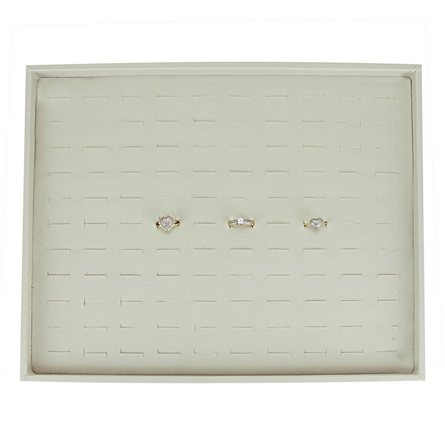 Bandeja Grande Expositora para Anéis - 29,5x36,5x3,3 cm. Dunny Off White