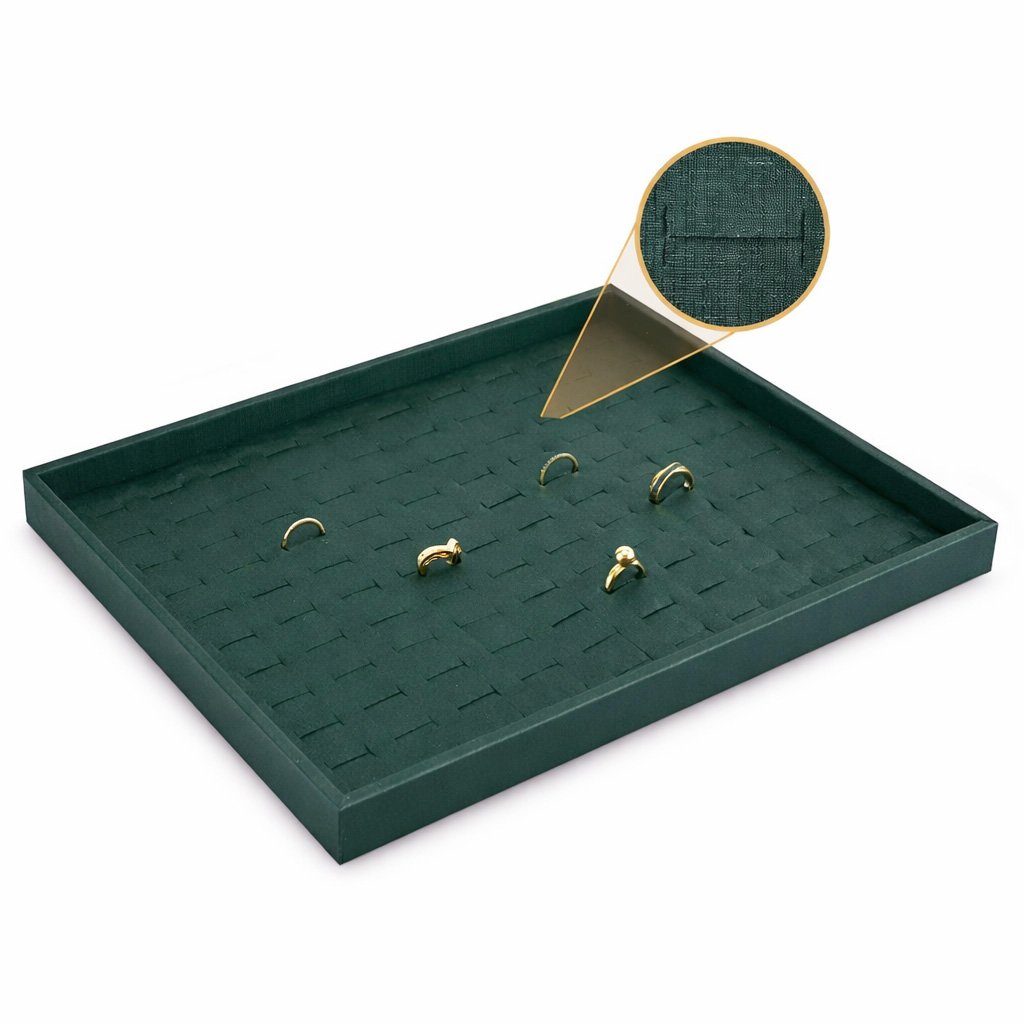 Bandeja Grande Expositora para Anéis - 29,5x36,5x3,3 cm. Dunny Verde
