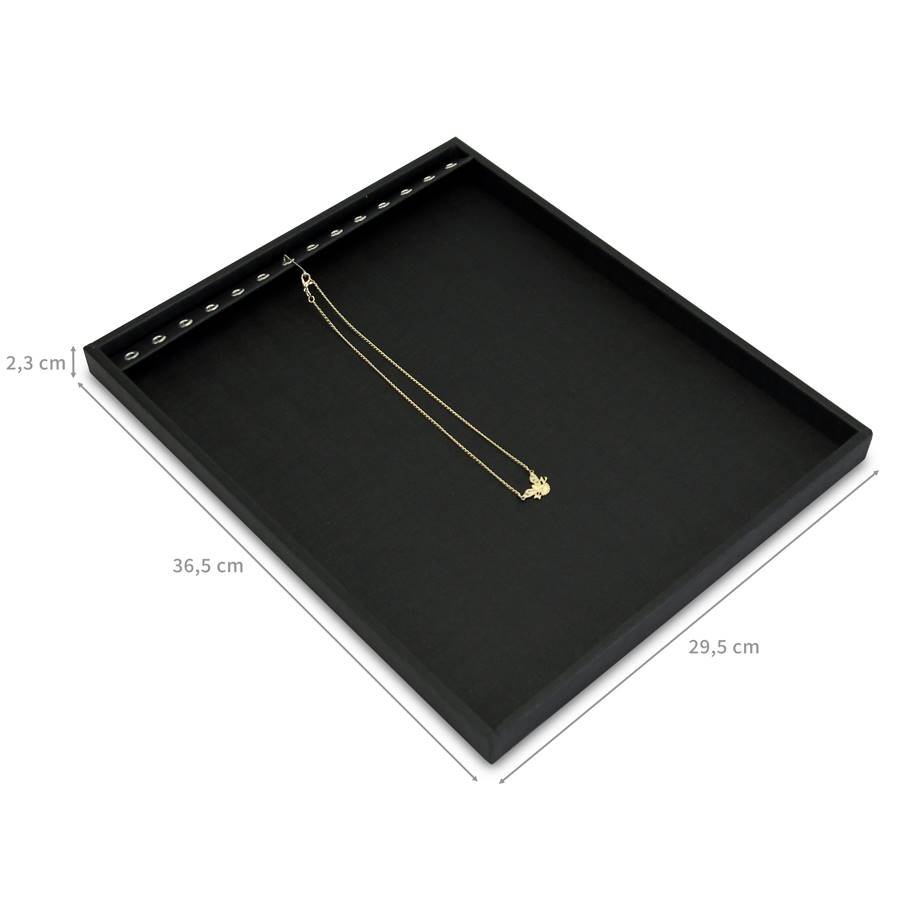 Bandeja Grande Expositora para Correntes - 29,5x36,5x2,3 cm. Dunny Preto