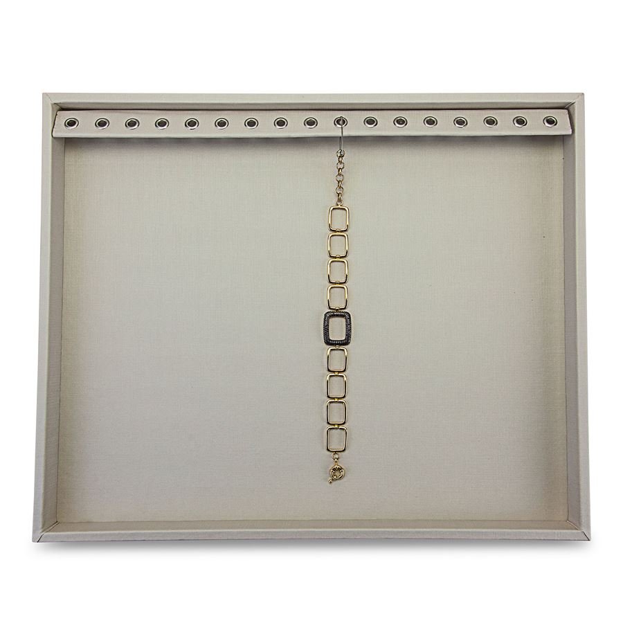 Bandeja Grande Expositora para Pulseiras - 29,5x36,5x2,3 cm. Dunny Off White