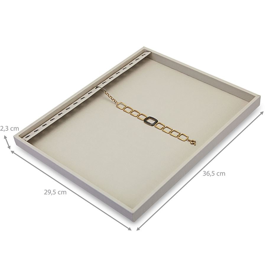 Bandeja Grande Expositora para Pulseiras - 29,5x36,5x2,3 cm. Dunny Off White