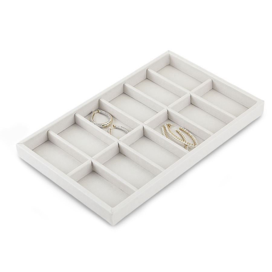 Bandeja Expositora para Joias - 17,8x28,4x2 cm. Dunny Off White