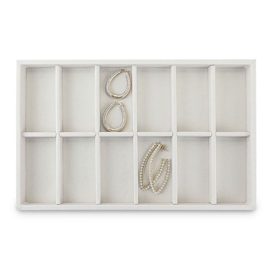 Bandeja Expositora para Joias - 17,8x28,4x2 cm. Dunny Off White