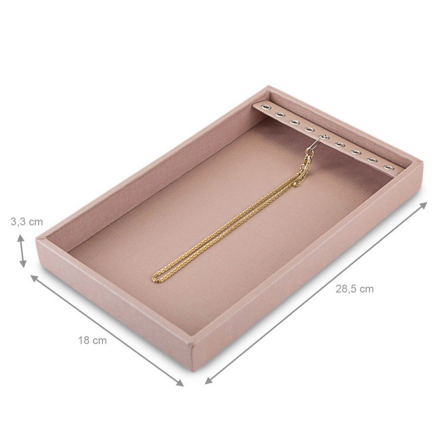 Bandeja Pequena Expositora para Correntes - 18x28,5x3,3 cm. Dunny Rosa Cha