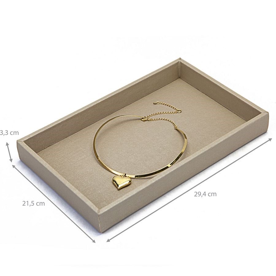 Bandeja Pequena Expositora para Joias - 18x28,5x3,3 cm. Dunny Champagne