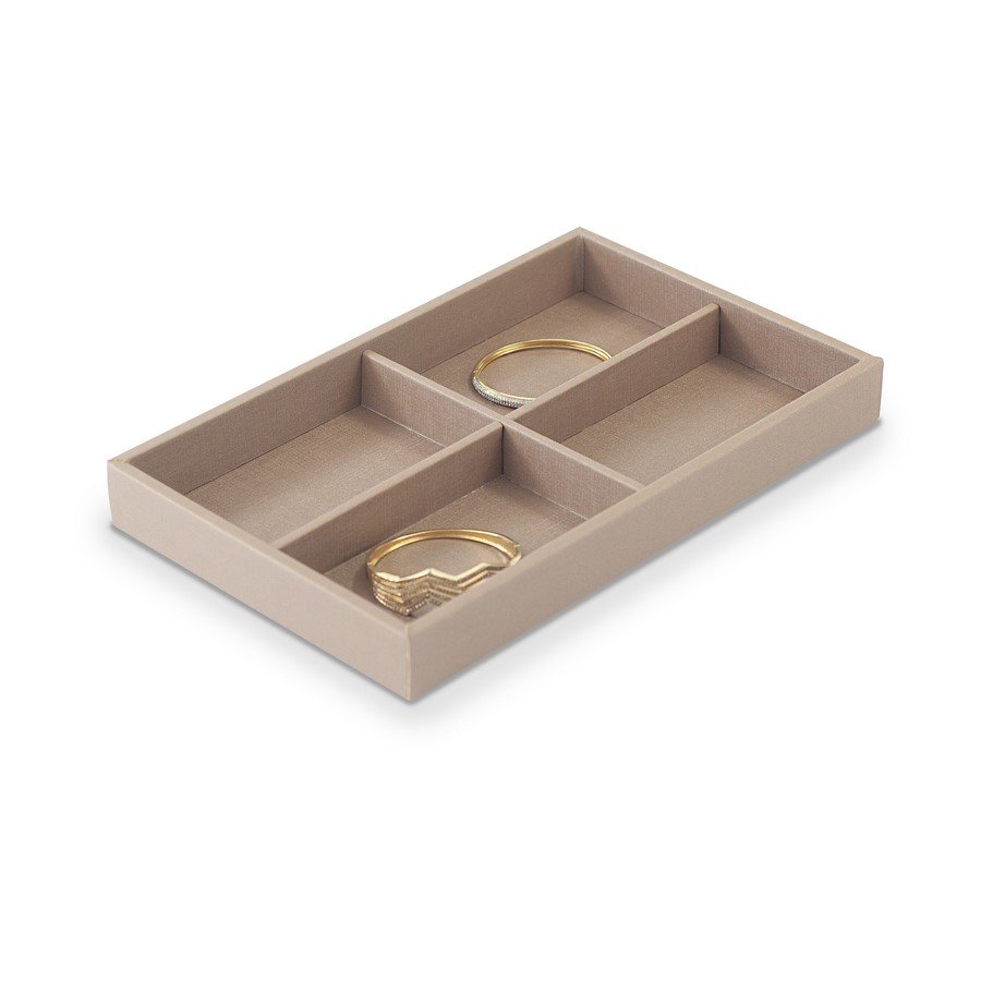 Bandeja Pequena 4 Espaços 18x28,5x3,3 cm Dunny Capuccino