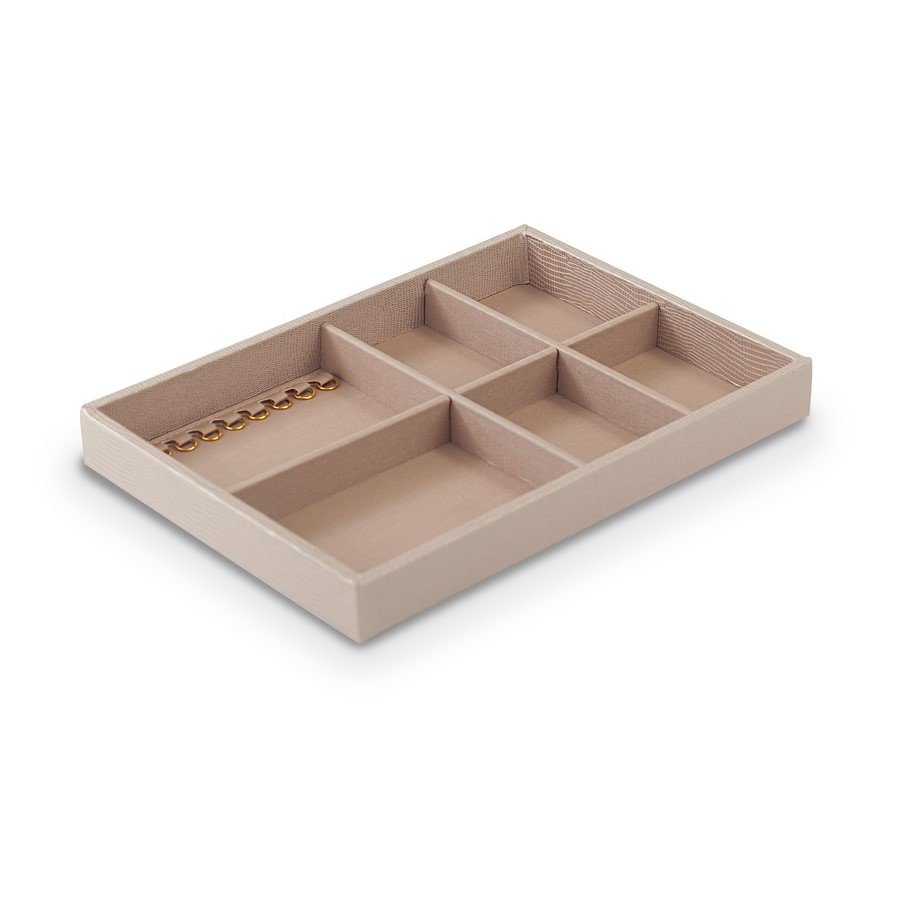 Bandeja Média Mista 6 Esp./Pulseira 21,5x29,5x3,3 cm Reptil Rosê Metalizado - Dunny Rosa Chá