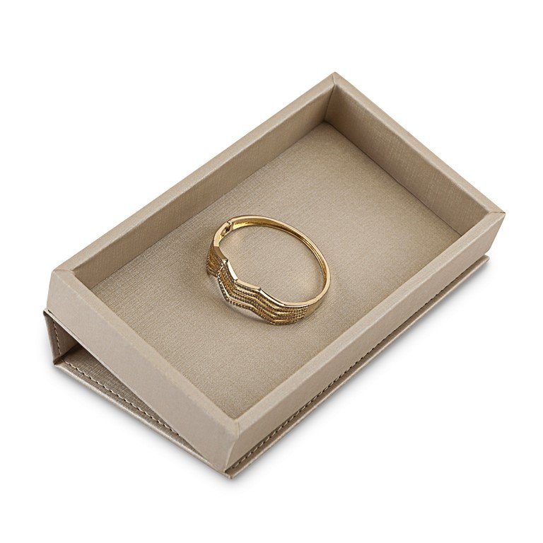 Bandeja Pequena Porta-Joias com Tampa - 12x20,2x3 cm. Dunny Champagne