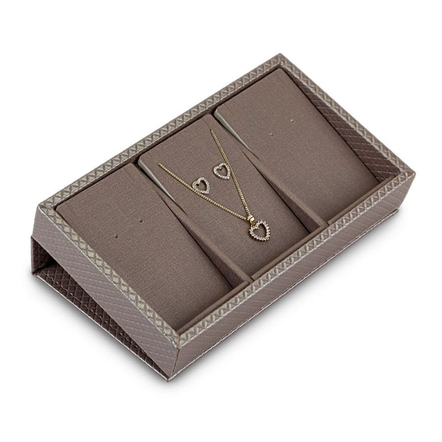 Estojo 3 Espaços Cartelas 12,0x20,2x3,0cm c/ Tampa Rígida Lisa Rodes Capuccino - Dunny Capuccino