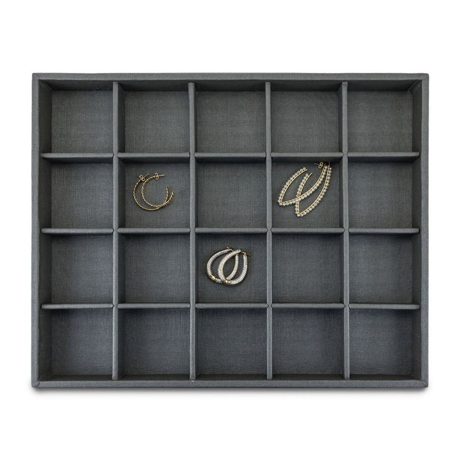 Bandeja Grande Expositora para Joias - 29,5x36,5x3,3 cm. Dunny Grafite