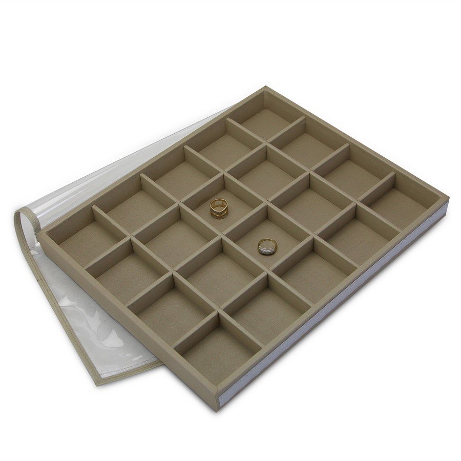 Bandeja Grande Expositora para Joias - 29,5x36,5x3,3 cm. Dunny Champagne