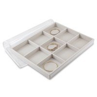 Bandeja Grande Expositora para Joias - 29,5x36,5x3,3 cm. Dunny Off White