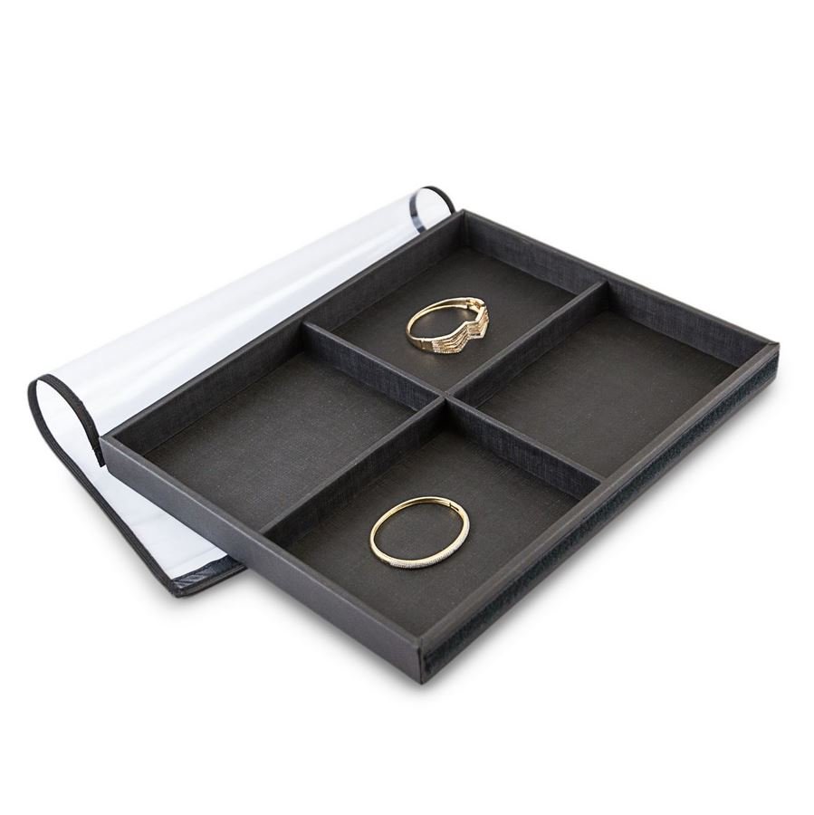 Bandeja Grande Expositora para Joias - 29,5x36,5x3,3 cm. Dunny Preto