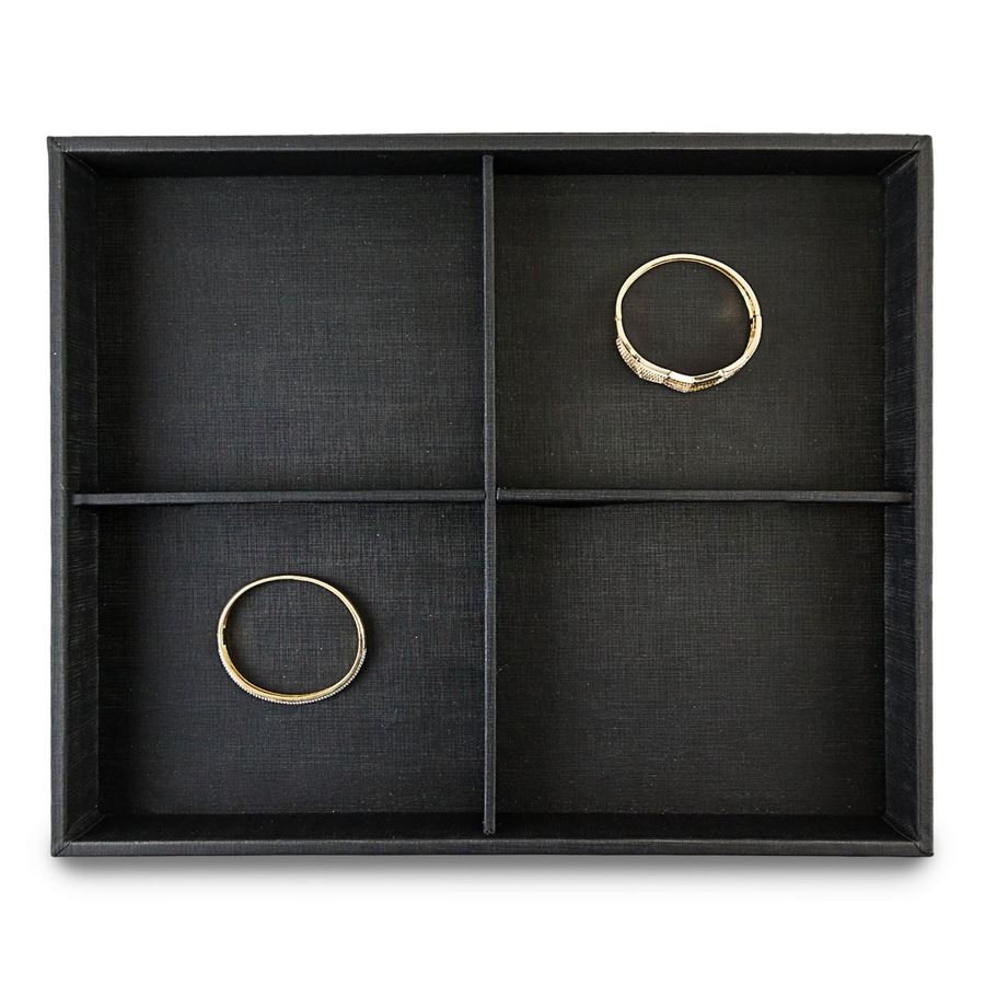 Bandeja Grande Expositora para Joias - 29,5x36,5x3,3 cm. Dunny Preto