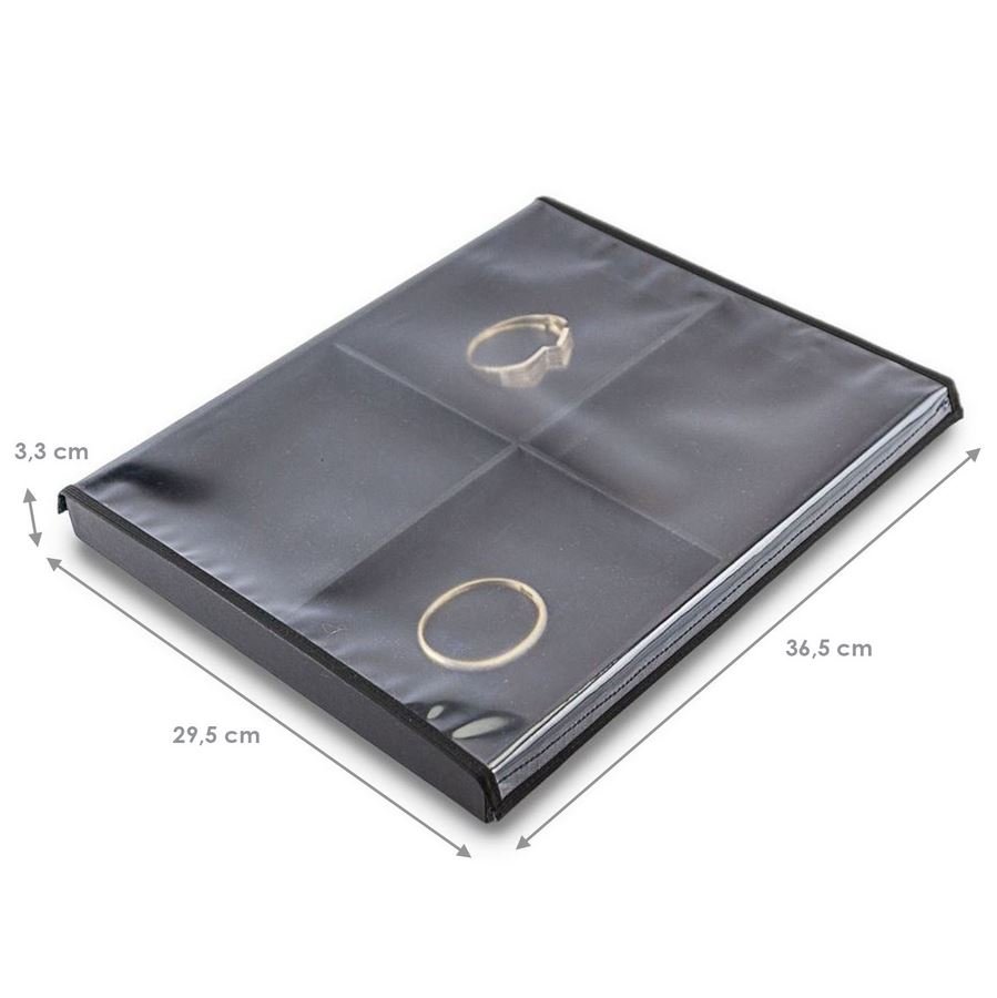 Bandeja Grande Expositora para Joias - 29,5x36,5x3,3 cm. Dunny Preto