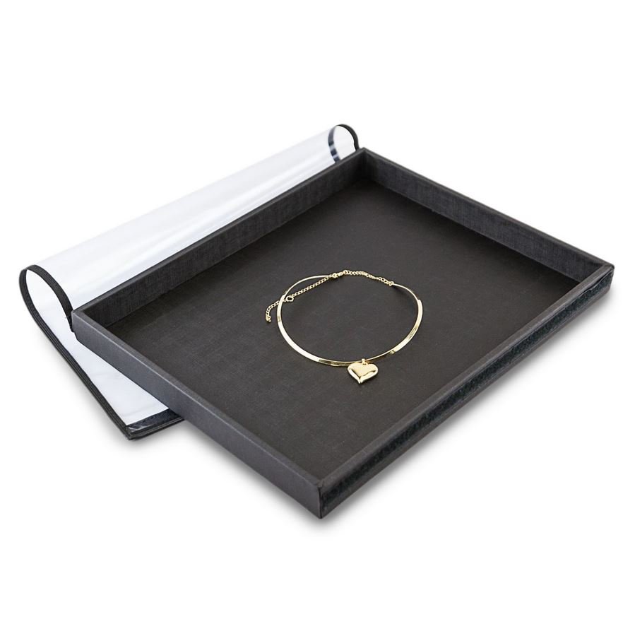 Bandeja Grande Expositora para Joias - 29,5x36,5x3,3 cm. Dunny Preto